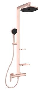 IDEAL STANDARD CERAFLOW ALU+ sprchový set s baterií, horní sprcha, ruční sprcha se 2 proudy, tyč, hadice, rosé