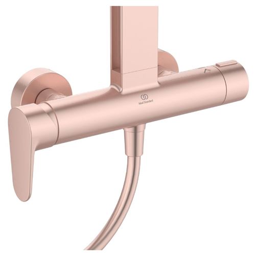IDEAL STANDARD CERAFLOW ALU+ sprchový set s baterií, horní sprcha, ruční sprcha se 2 proudy, tyč, hadice, rosé BD584RO Obrázek - fotka
