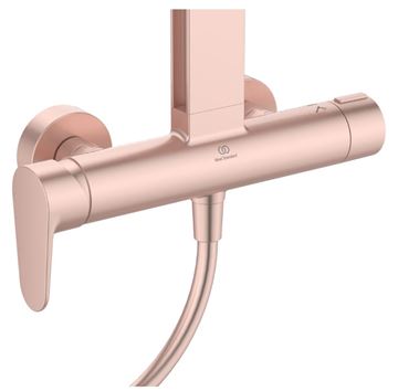 IDEAL STANDARD CERAFLOW ALU+ sprchový set s baterií, horní sprcha, ruční sprcha se 2 proudy, tyč, hadice, rosé BD584RO Obrázek - fotka