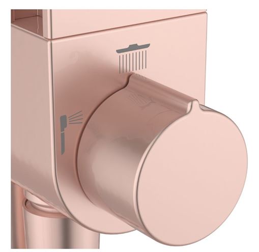 IDEAL STANDARD CERAFLOW ALU+ sprchový set bez baterie, horní sprcha, ruční sprcha se 2 proudy, tyč, hadice, rosé BD585RO Obrázek - fotka
