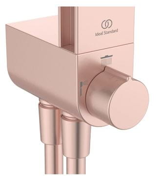 IDEAL STANDARD CERAFLOW ALU+ sprchový set bez baterie, horní sprcha, ruční sprcha se 2 proudy, tyč, hadice, rosé BD585RO Obrázek - fotka