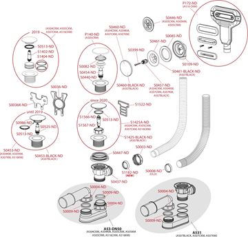 ALCA vanový sifon 80 cm, click-clack, chrom A505CRM-80 Obrázek - fotka