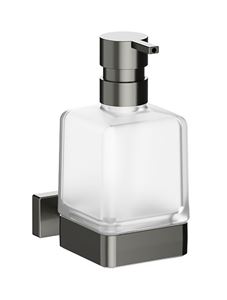 INDA LEA 1800 dávkovač tekutého mýdla 250 ml, nástěnný, sklo, broušený grafit