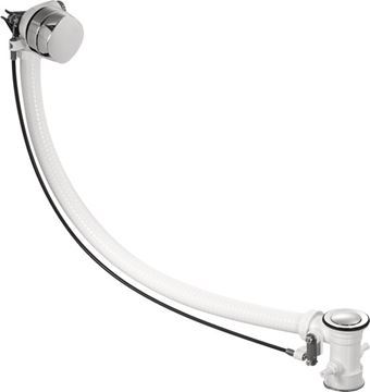 DURAVIT QUADROVAL vanový sifon 75 cm, s napouštěním přepadem, bovden, chrom