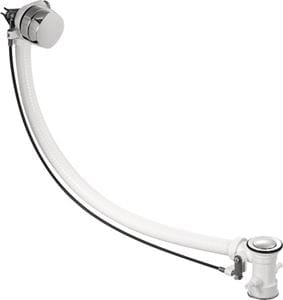 DURAVIT QUADROVAL vanový sifon 75 cm, s napouštěním přepadem, bovden, chrom