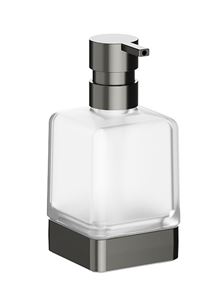 INDA LEA 1800 dávkovač tekutého mýdla 250 ml, sklo, broušený grafit