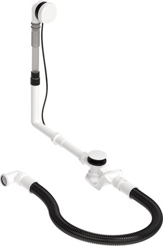 DURAVIT QUADROVAL vanový sifon 70 cm, bovden, bílá 792218000000000 Obrázek - Hlavní obrázek