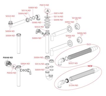 ALCA A44M mezikus se dvěma přípojkami a převlečnou maticí 6/4 A44M-DN40 Obrázek - fotka