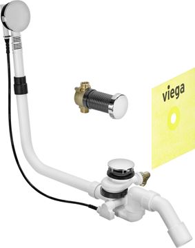 VIEGA MULTIPLEX TIRO F 6145.5 vanový sifon 72,5 cm, s napouštěním odtokem, bovden, chrom 675462 Obrázek - fotka