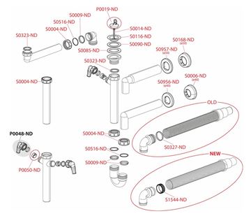 ALCA A81 dřezový sifon DN40, s přípojkou a převlečnou maticí 6/4 A81-DN40 Obrázek - fotka