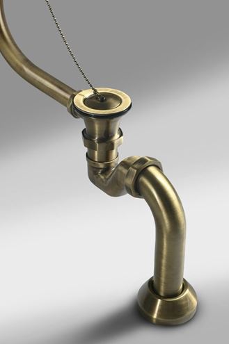 POLYSAN CHARLESTON designový vanový sifon, se zátkou, bronz 71688 Obrázek - fotka