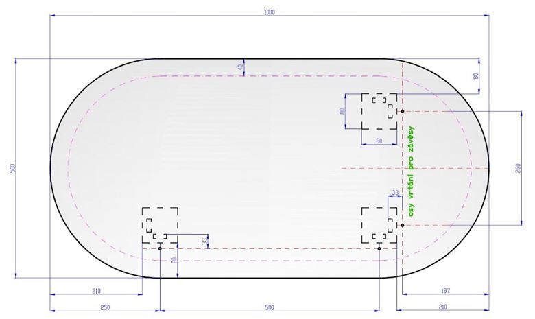 AMIRRO AMBIENTE OVAL zrcadlo 100x50 cm, reverzibilní, s osvětlením 411-460 Obrázek - fotka