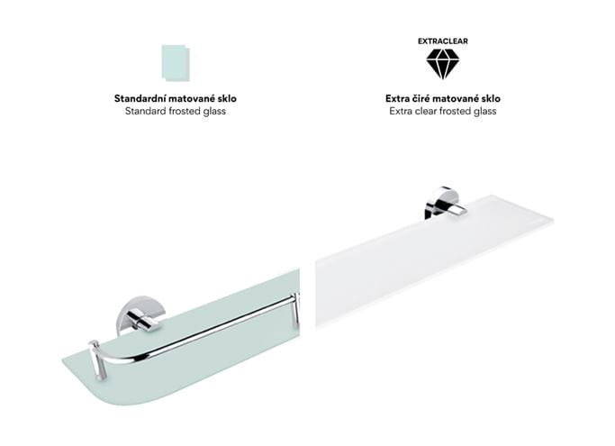 NIMCO UNIX police 400 mm, nástěnná, sklo, chrom UN 13091B-40-26 Obrázek - fotka