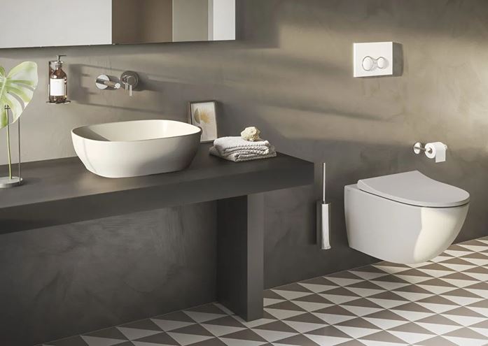 VITRA OUTLINE umyvadlová mísa 46 cm, bez přepadu, VitrAhygiene, matt taupe 5994B420-0016 Obrázek - fotka