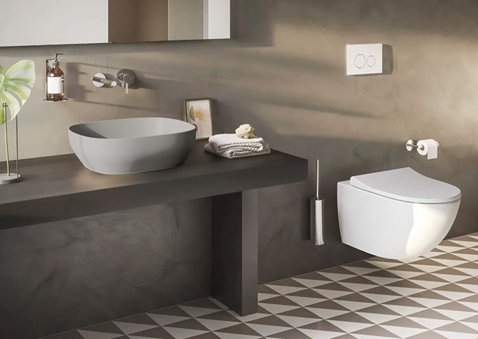 VITRA OUTLINE umyvadlová mísa 46 cm, bez přepadu, VitrAhygiene, matt stone grey 5994B476-0016 Obrázek - fotka