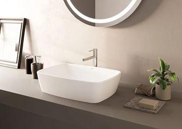 VITRA SHIFT umyvadlová mísa 55 cm, bez přepadu, broušená, VitrAhygiene 7075B003-0016 Obrázek - fotka