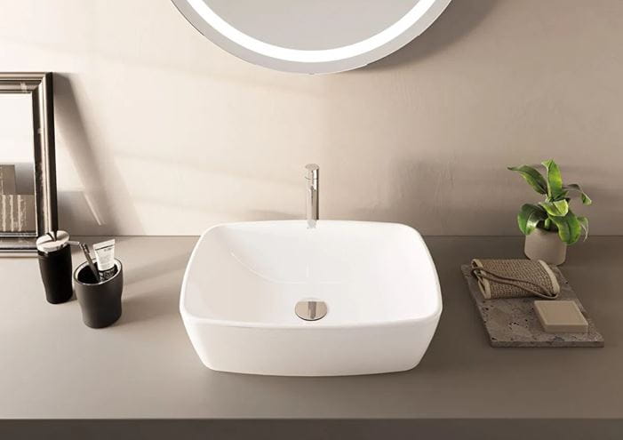 VITRA SHIFT umyvadlová mísa 55 cm, bez přepadu, broušená, VitrAhygiene 7075B003-0016 Obrázek - fotka
