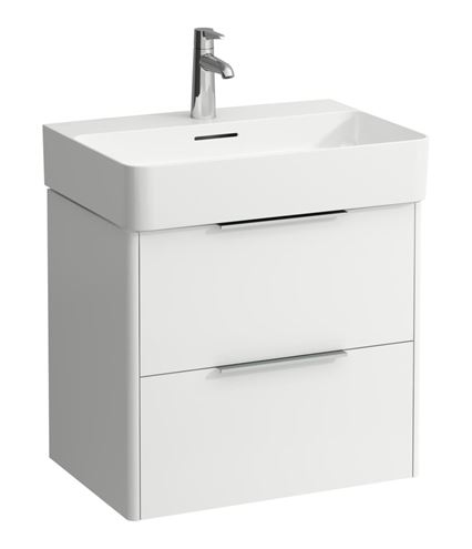 LAUFEN BASE skříňka pod umyvadlo 58,5x39x51,5 cm, 2 zásuvky, matná bílá H4022521102601 Obrázek - Hlavní obrázek