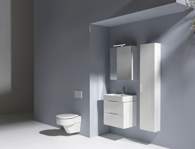 LAUFEN BASE skříňka pod umyvadlo 58,5x39x51,5 cm, 2 zásuvky, matná bílá H4022521102601 Obrázek - fotka