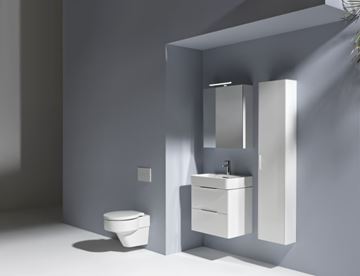 LAUFEN BASE skříňka pod umyvadlo 58,5x39x51,5 cm, 2 zásuvky, matná bílá H4022521102601 Obrázek - fotka