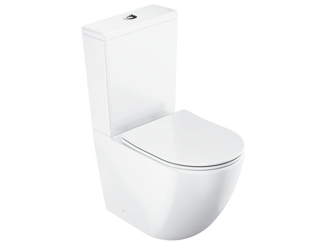 RAVAK OPTIMA WC kombi, se SoftClose sedátkem, RimOff splachování, vario odpad, boční napouštění X01870 Obrázek - Hlavní obrázek