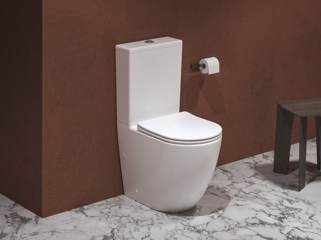RAVAK OPTIMA WC kombi, se SoftClose sedátkem, RimOff splachování, vario odpad, boční napouštění X01870 Obrázek - fotka