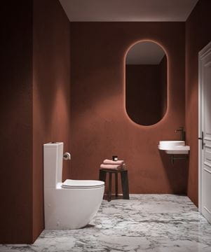 RAVAK OPTIMA WC kombi, se SoftClose sedátkem, RimOff splachování, vario odpad, boční napouštění X01870 Obrázek - fotka