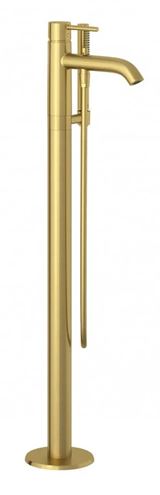 KLUDI BOZZ vanová baterie na podlahu, se sprchovou soupravou, brushed gold 38590N076 Obrázek - Hlavní obrázek