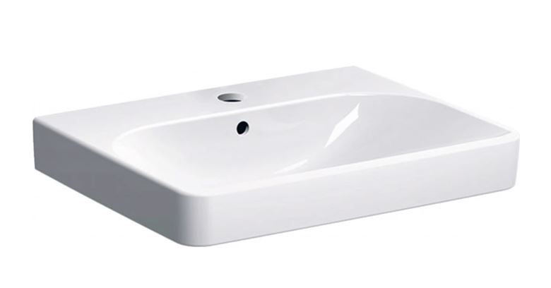 GEBERIT SMYLE SQUARE umyvadlo 60 cm, s otvorem pro baterii a přepadem 500.229.01.1 Obrázek - Hlavní obrázek