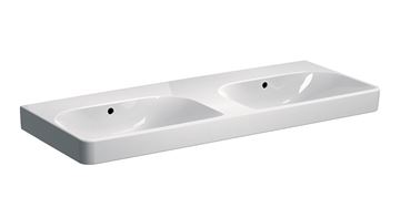 GEBERIT SMYLE SQUARE dvojumyvadlo 120 cm, s přepadem
