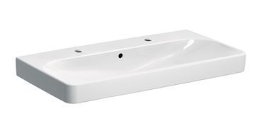 GEBERIT SMYLE SQUARE umyvadlo 90 cm, se 2 otvory pro baterie a přepadem