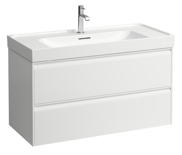 LAUFEN MEDA skříňka pod umyvadlo 98,4x45x51,5 cm, 2 zásuvky, s organizérem, matná bílá H4216220112601 Obrázek - fotka