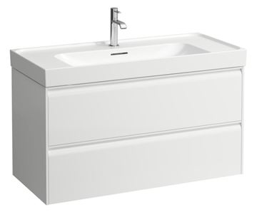 LAUFEN MEDA skříňka pod umyvadlo 98,4x45x51,5 cm, 2 zásuvky, s organizérem, matná bílá H4216220112601 Obrázek - fotka