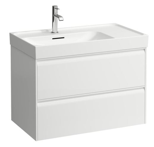 LAUFEN MEDA skříňka pod umyvadlo 78,4x45x51,5 cm, 2 zásuvky, s organizérem, matná bílá H4216020112601 Obrázek - fotka