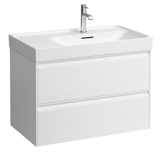LAUFEN MEDA skříňka pod umyvadlo 78,4x45x51,5 cm, 2 zásuvky, s organizérem, matná bílá H4215920112601 Obrázek - fotka