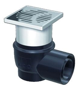 ACO EASYFLOW podlahová vpust DN70/100, boční odtok, nerez
