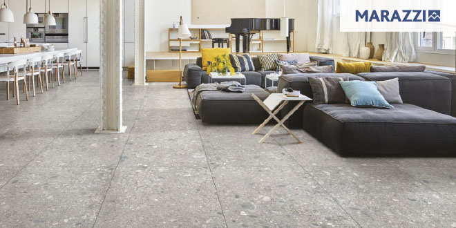 Marazzi Mystone Ceppo di Gré, vzhled plný drobných kamínků