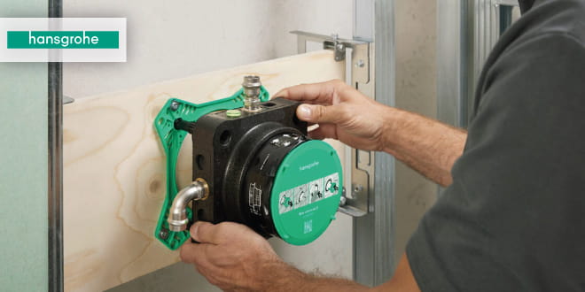 Rychlejší a lepší podoomítkové těleso hansgrohe