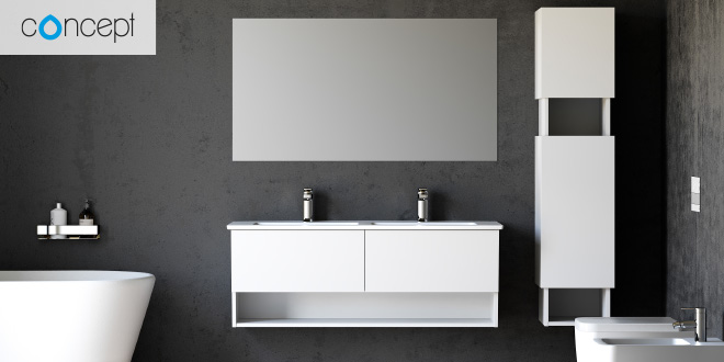 Koupelnový nábytek Concept 400 vyladí vaší koupelnu