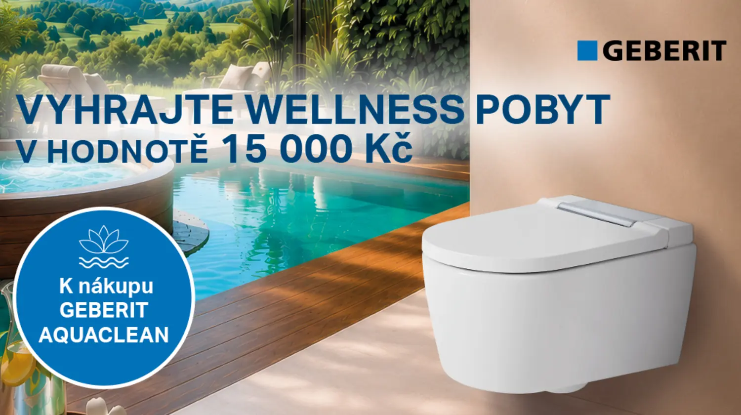 Vyhrajte wellness pobyt za nákup sprchovacího WC Geberit AquaClean