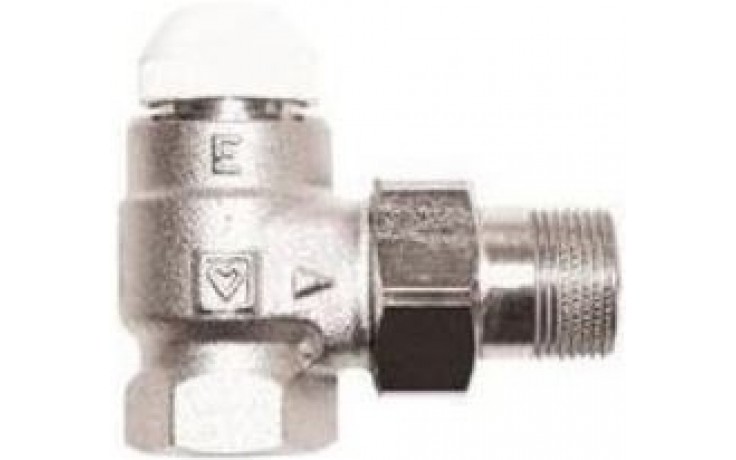 HERZ TS-E 7724 termostatický ventil 1/2", rohový, pro samotížné soustavy, vnitřní/vnější závit, mosaz