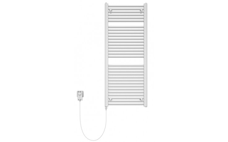 KORADO KORALUX LINEAR MAX - E koupelnový radiátor 700/450, tyč vlevo ze skříně/zásuvky, bílá RAL9016