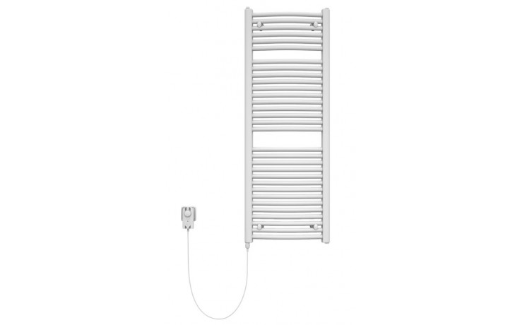 KORADO KORALUX RONDO MAX - E koupelnový radiátor 700/450, tyč vlevo ze skříně/zásuvky, bílá RAL9016