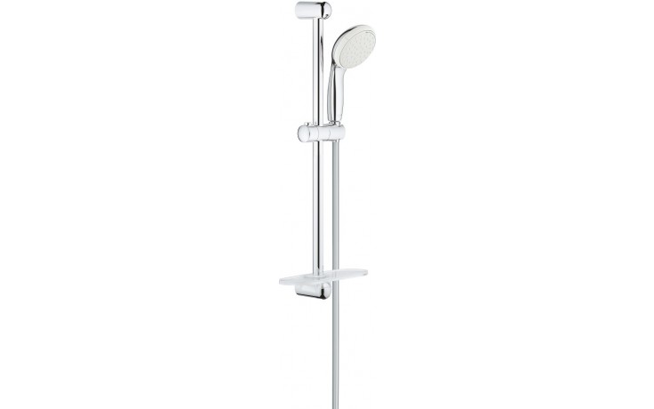 GROHE NEW TEMPESTA 100 sprchová souprava 4-dílná, ruční sprcha pr. 100 mm, 2 proudy, tyč, hadice, polička, chrom