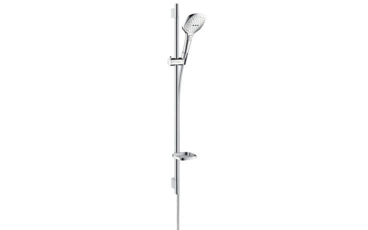 HANSGROHE RAINDANCE SELECT E 120 3JET sprchová souprava 4-dílná, ruční sprcha 120x120 mm, 3 proudy, tyč, hadice, mýdlenka, chrom