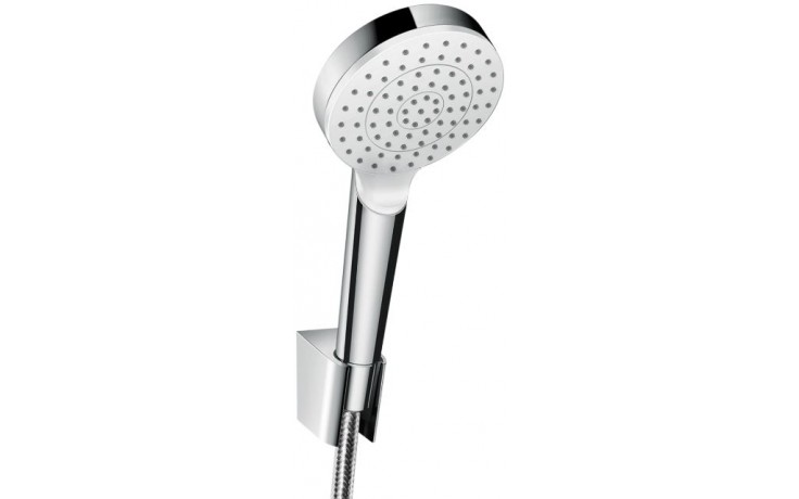 HANSGROHE CROMETTA 1JET sprchová souprava 3-dílná, ruční sprcha pr. 100 mm, hadice, držák, EcoSmart, bílá/chrom