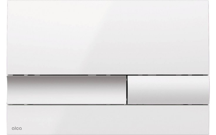 ALCA M1730 ovládací tlačítko pro dvě splachování, plast, lesklá bílá