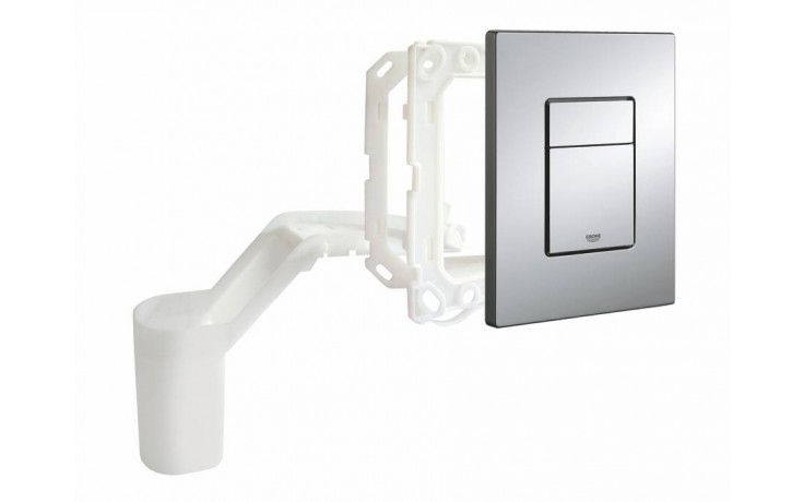 GROHE SKATE COSMOPOLITAN SET FRESH ovládací tlačítko pro dvě splachování, s nádobkou pro umístění tablet, plast, chrom