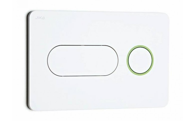 JIKA PL8 ovládací tlačítko pro dvě splachování, plast, bílá/zelená