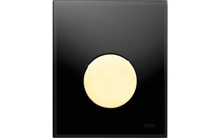 TECE LOOP ovládací tlačítko splachování pro pisoár, sklo, černá/zlatá